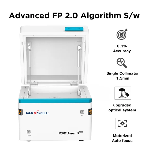 Aurum 5i FSDD gold testing machine with Advanced FP 2.0 algorithm showing high accuracy and upgraded optical system